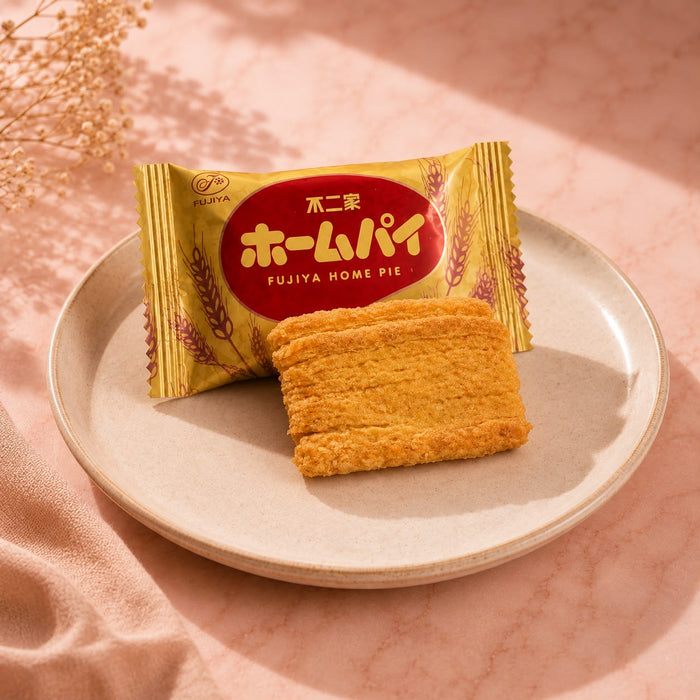 Home Pie biscuits out of the wrapper — golden, many-layered puff pastry rounds.